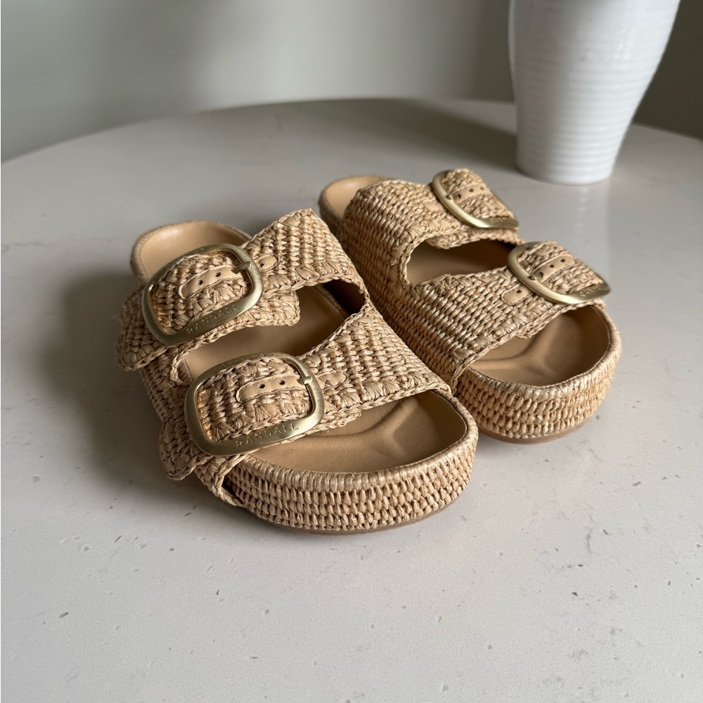 Loeffler Randall Tan Woven Sandals